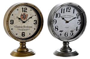 Table clock DKD Home Decor Golden Silver Metal Crystal Vintage 20,5 x 13,5 x 28 cm (2 Units)