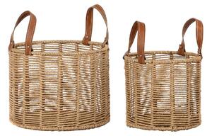 Basket set DKD Home Decor 32 x 32 x 26 cm Metal Rope 32 x 32 x 39 cm Boho