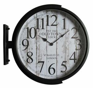 Wall Clock DKD Home Decor Crystal Black Golden Iron Loft (1) (45 x 6 x 45 cm)