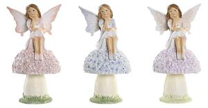 Decorative Figure DKD Home Decor Blue Pink Lilac Fairy 9,5 x 8 x 17 cm (3 Pieces)