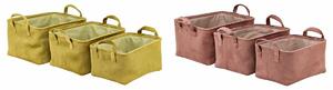 Basket set DKD Home Decor 38 x 29 x 20 cm Polyester (2 Units)