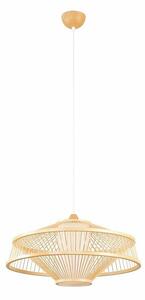 Ceiling Light DKD Home Decor Polyester Bamboo (50 x 50 x 23 cm)