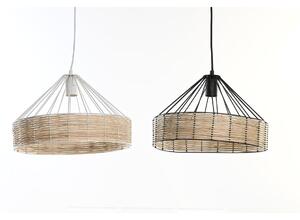 Ceiling Light DKD Home Decor 35 x 35 x 22 cm Black Metal Rattan 50 W (2 Units)