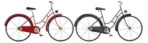 Decorative Figure DKD Home Decor 79,5 x 4 x 47 cm Red Black Bicycle Vintage (2 Units)