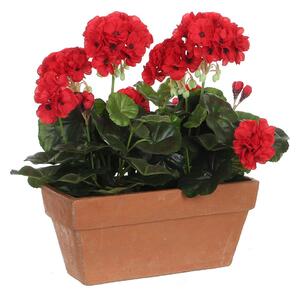 Decorative Plant Mica Decorations Ceramic Red PVC (29 x 13 x 40 cm)