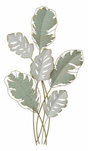 Wall Decoration DKD Home Decor Metal White Green Modern Leaf of a plant (57 x 5,7 x 103 cm)