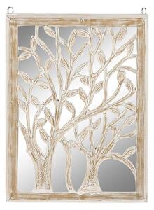 Wall Decoration DKD Home Decor Mirror Tree White MDF Wood (45 x 2,5 x 65 cm)