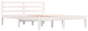 Bed Frame Solid Wood Pine 120x190 cm Small Double White