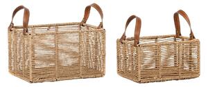 Basket set DKD Home Decor Metal Rope Boho (36 x 27 x 33 cm) (36 x 27 x 20 cm)