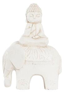 Decorative Figure DKD Home Decor Aged finish Elephant White Oriental Magnesium (40 x 23 x 56 cm)