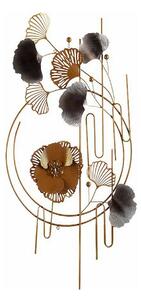 Hanging decoration Abstract Flowers Mural Metal (63 x 121 x 9,5 cm)