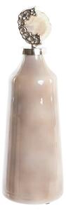 Vase DKD Home Decor Crystal Pink Aluminium Light brown (14 x 14 x 44 cm)