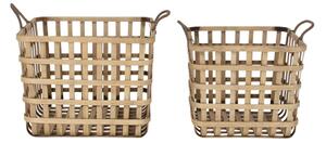 Basket set DKD Home Decor Brown Bamboo Tropical 36,5 x 36,5 x 35 cm