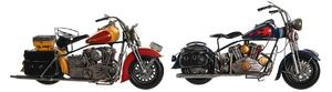 Decorative Figure DKD Home Decor 36 x 14 x 21 cm Red Blue Motorbike Yellow Vintage (2 Units)