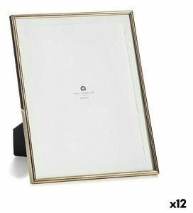 Photo frame Golden Crystal Steel (15,5 x 28 x 22,9 cm) (12 Units)