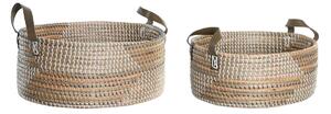 Basket set DKD Home Decor 45 x 35 x 18 cm Polyurethane Tropical Seagrass