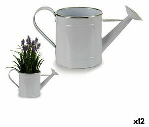 Decorative watering can Ibergarden I60472-D White Silver 2 L 15,7 x 18 x 35,5 cm Metal (12 Units)