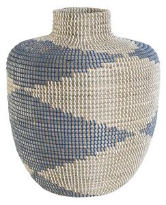 Vase DKD Home Decor Blue Natural Mediterranean 40 x 40 x 48 cm