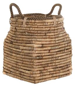 Decorative basket DKD Home Decor 8 x 28 x 60 cm Metal Natural Fibre