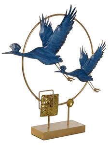 Decorative Figure DKD Home Decor 51 x 9 x 51 cm Blue Golden Bird