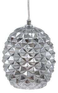 Ceiling Light 15 x 15 x 17,5 cm Crystal Silver Iron Ø 15 cm