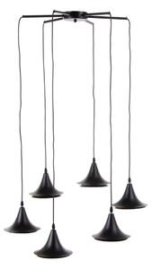 Ceiling Light 51,5 x 51,5 x 100 cm Black Golden Metal Ø 18,5 cm