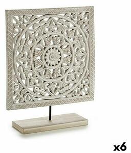 Decorative Figure Mandala White 7 x 35,5 x 30 cm (6 Units)