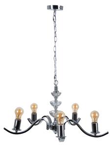 Ceiling Light 63,5 x 60,5 x 91 cm Crystal Metal Silver