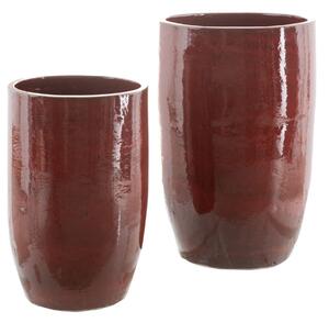 Vase 52 x 52 x 80 cm Ceramic Red (2 Units)