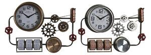 Wall Clock DKD Home Decor 52,5 x 9 x 39,5 cm Crystal Iron Vintage (2 Units)