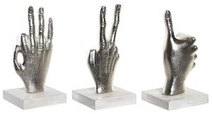 Decorative Figure DKD Home Decor Silver 10 x 10 x 20 cm (3 Units)