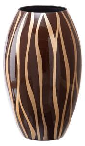 Vase 21,5 x 21,5 x 36 cm Zebra Ceramic Golden Brown