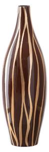 Vase 20 x 20 x 58,5 cm Zebra Ceramic Golden Brown