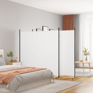 3-Panel Room Divider White 525x180 cm Fabric