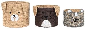 Basket set DKD Home Decor 40 x 40 x 37 cm animals