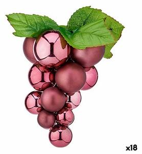 Christmas Bauble Grapes Small Pink Plastic 14 x 14 x 25 cm (18 Units)