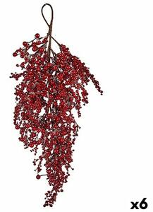 Christmas garland Branch Red fruits Plastic 69 x 17 x 17 cm (6 Units)