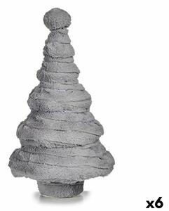 Christmas Tree Velvet Grey 22 x 37,5 x 22 cm (6 Units)