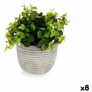 Decorative Plant Flowers Plastic 20 x 20,5 x 20 cm (8 Units)