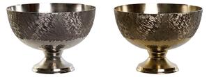 Centerpiece DKD Home Decor Golden Silver Modern 25 x 25 x 18 cm (2 Units)