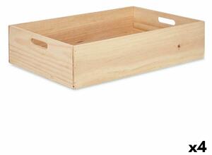 Decorative box Pine 40 x 14 x 60 cm (4 Units)