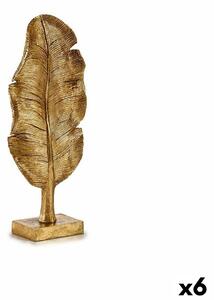 Decorative Figure Leaf of a plant Golden 8 x 43,5 x 17 cm (6 Units)