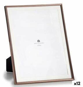 Photo frame Copper Crystal Steel 23 x 28 x 15 cm (12 Units)