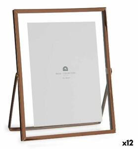 Photo frame Copper Metal Glass Plastic 18,5 x 1 x 23 cm (12 Units)