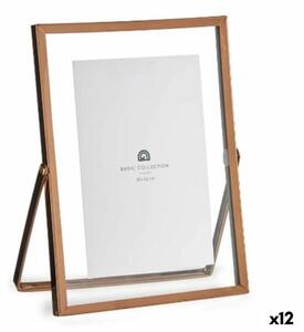 Photo frame Copper Metal Glass Plastic 15,5 x 1 x 20,7 cm (12 Units)