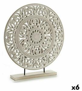 Decorative Figure Mandala White 7 x 49 x 44 cm (6 Units)