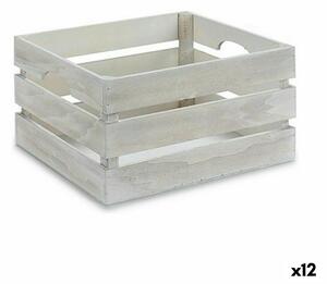 Decorative box White Wood 36 x 18 x 26 cm (12 Units)