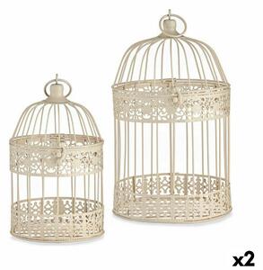 Decorative cage Set Cream (2 Units)