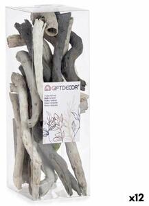 Decorative Log Grey 9 x 27 x 9 cm (12 Units)