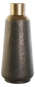 Vase DKD Home Decor Grey Golden Dark grey Metal Modern 25 x 25 x 56,5 cm